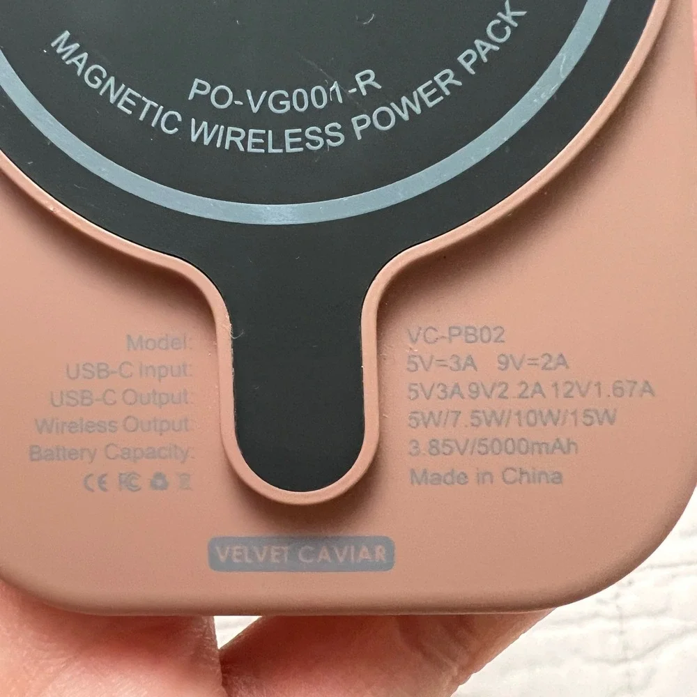 Velvet Caviar Rose Gold Leopard Magnetic Wireless Power Pack 5000mAh VC-PB02